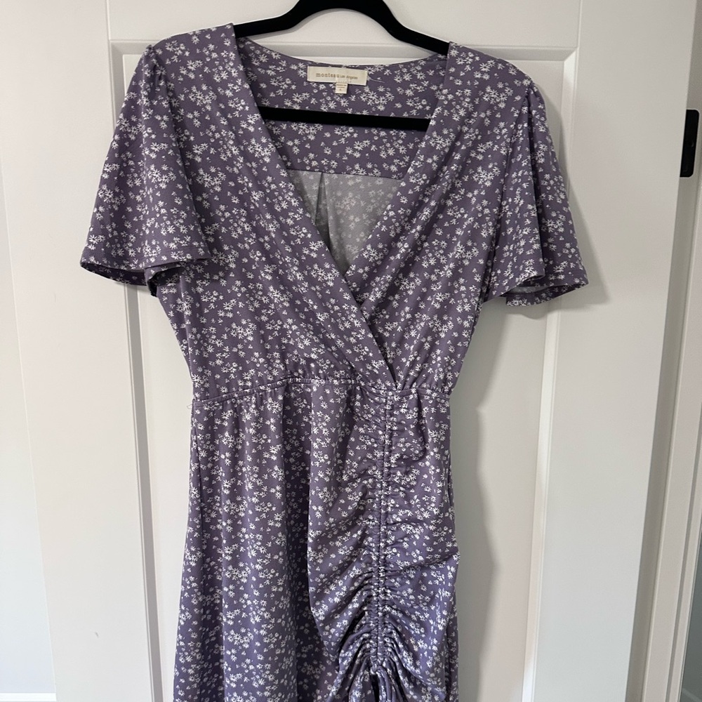 Monteau Lavender Floral Midi Dress